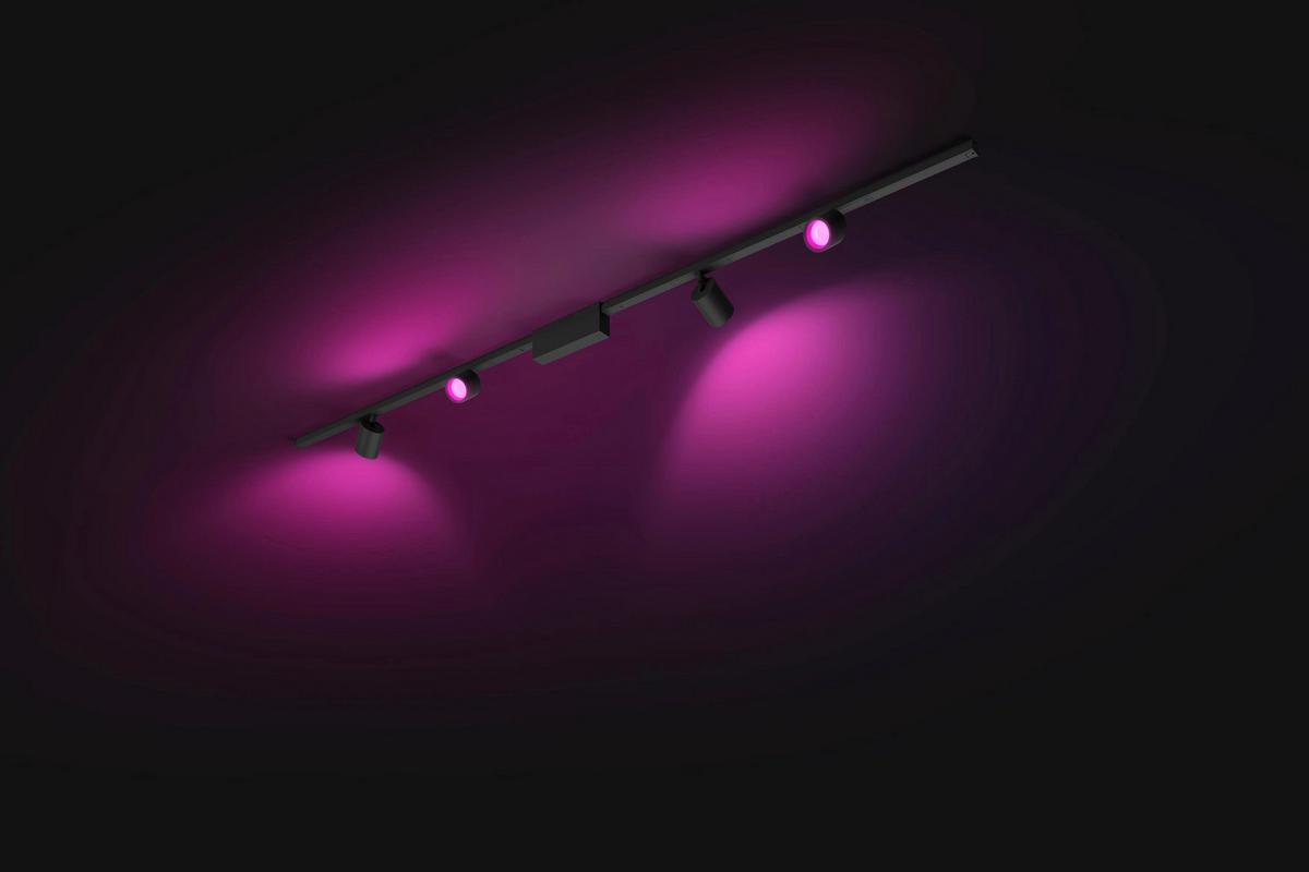 SYSTEM SZYNOWY PHILIPS HUE PERIFO SET  4 SPOT - czarny, Basics, metal (221,5/12,8/2,6cm) - Philips HUE