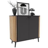 Komoda Pure, Siva - siva, Design, umetna masa/leseni material (92/88/40cm) - Premium Living