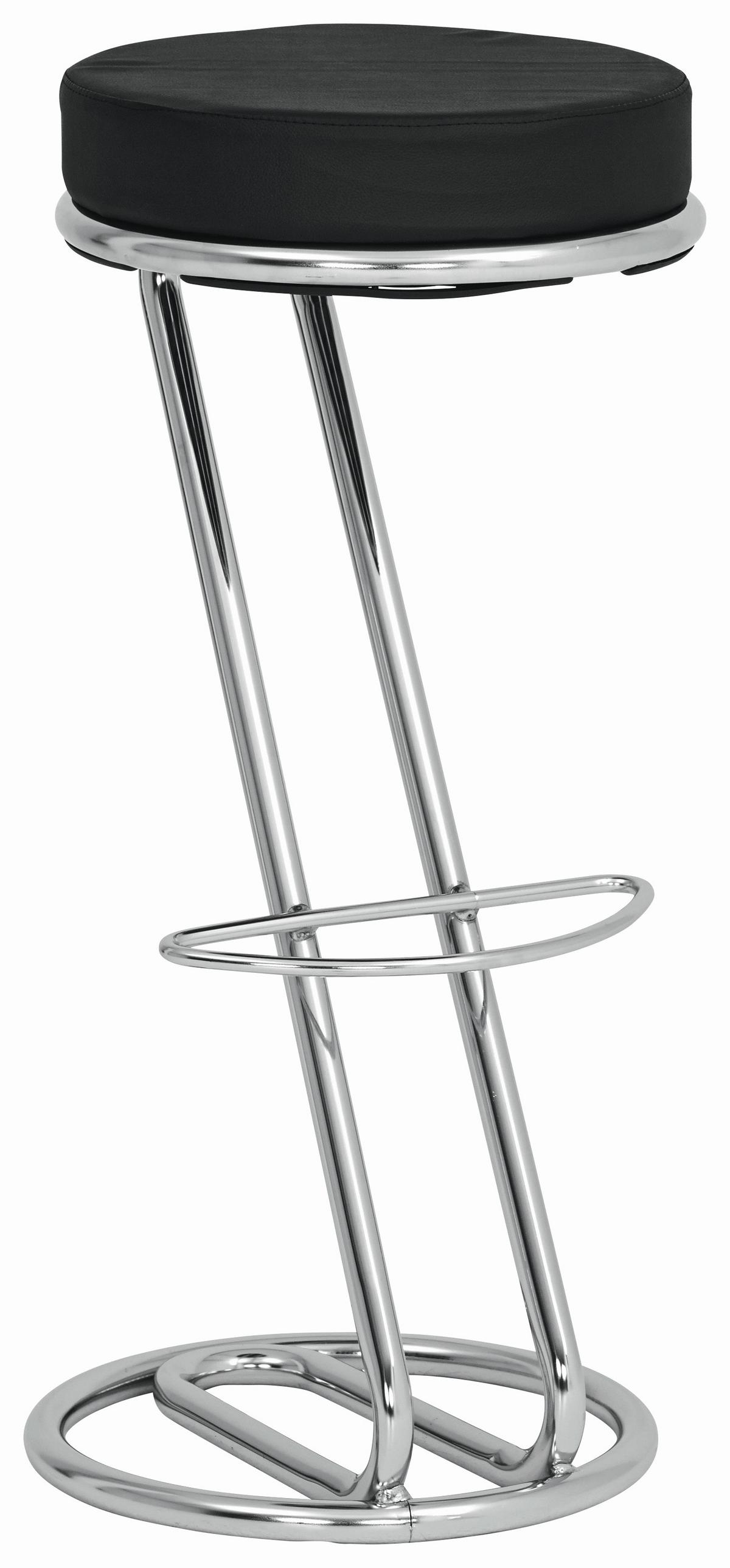 STOŁEK BAROWY SINATRA -PV- - czarny/kolor chromowy, Design, metal/tkanina (35/75/35cm) - Livetastic