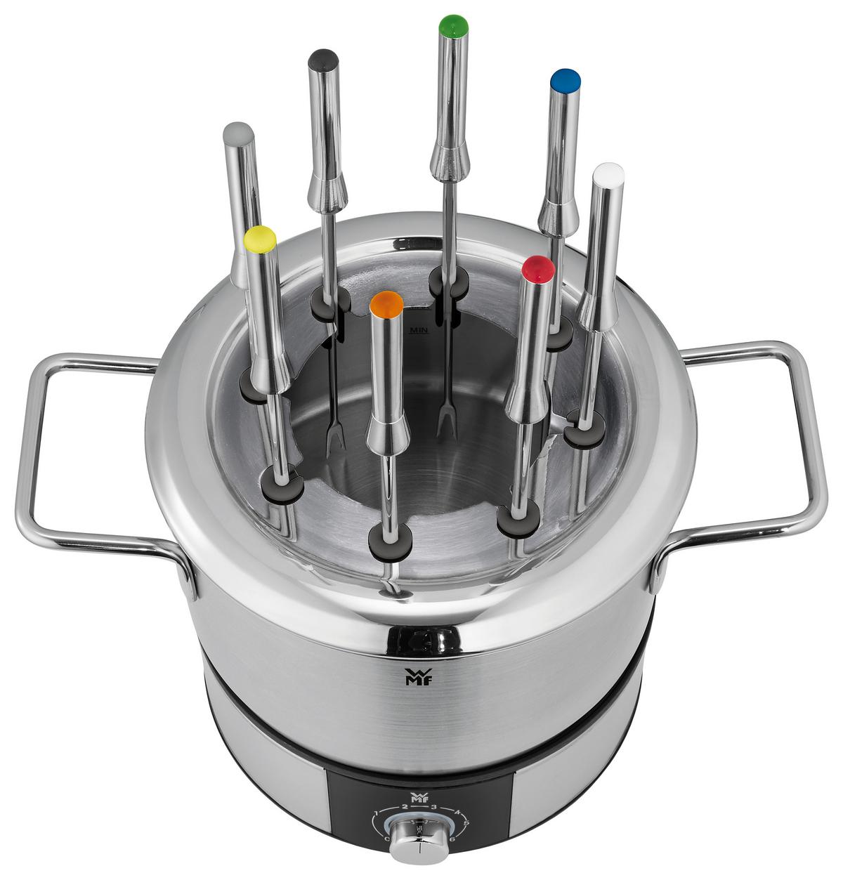 ZESTAW DO FONDUE 04 1513 0011 WMF - kolor srebrny/czarny, Trend, metal (32,5/23,5/25cm) - WMF