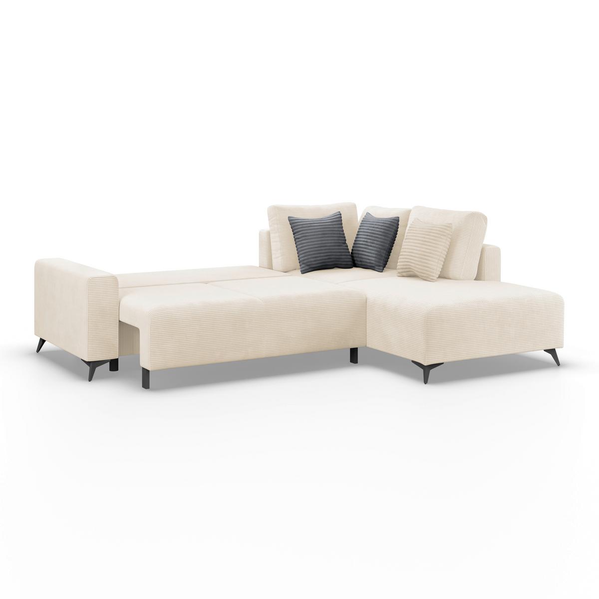 Canapea modulara VIKTOR - bej/crem, Modern, textil (270/212cm) - Modern Living