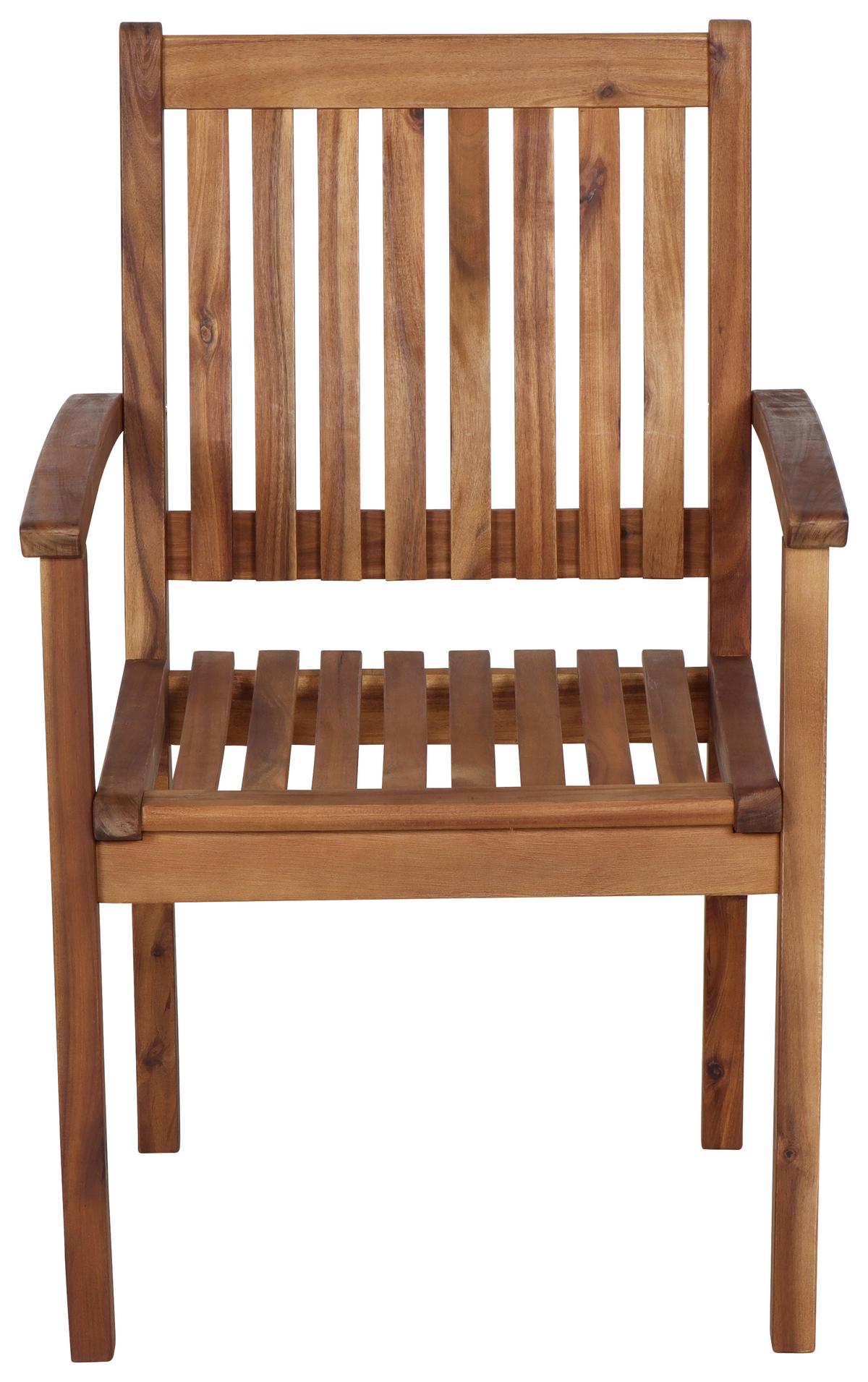 Gartenstuhl 2er Set Akazie klappbar - Akaziefarben, KONVENTIONELL, Holz (59/92,5/62cm) - Siena Garden