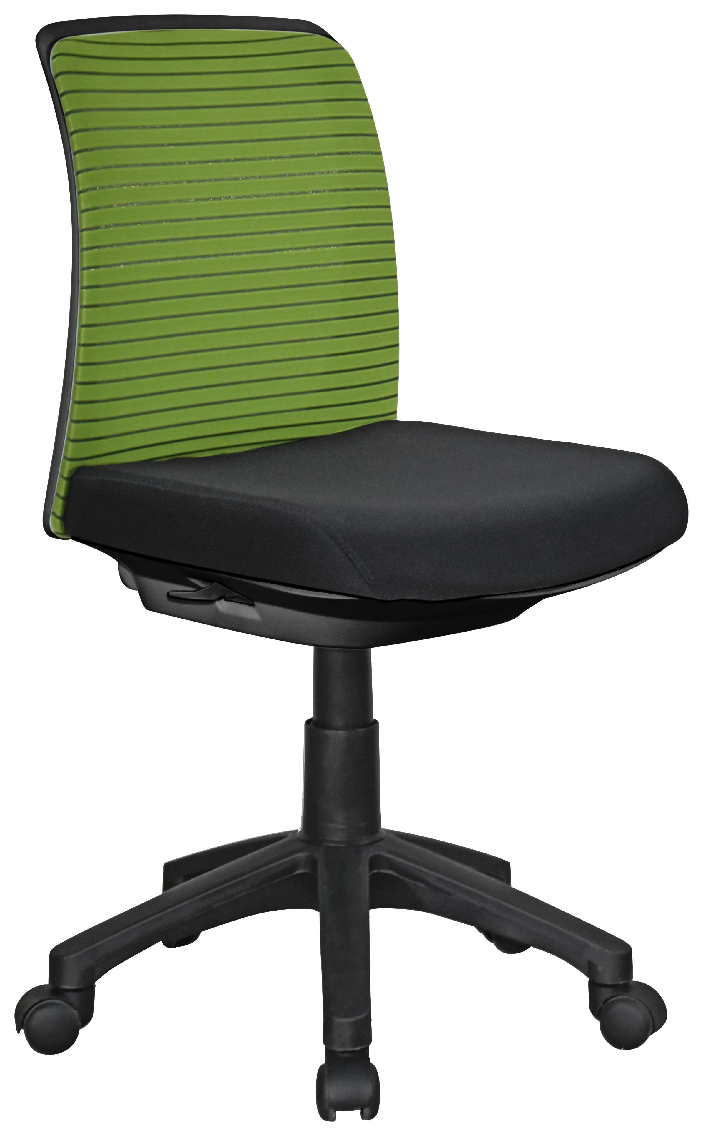 Drehstuhl Grün/Schwarz - Schwarz/Grün, Kunststoff/Textil (45/81-91/55cm) - Mömax modern living