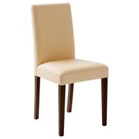 KRZESŁO FIX - beżowy/buk kolonialny, Konventionell, tkanina/drewno (44/92/57cm) - Carryhome