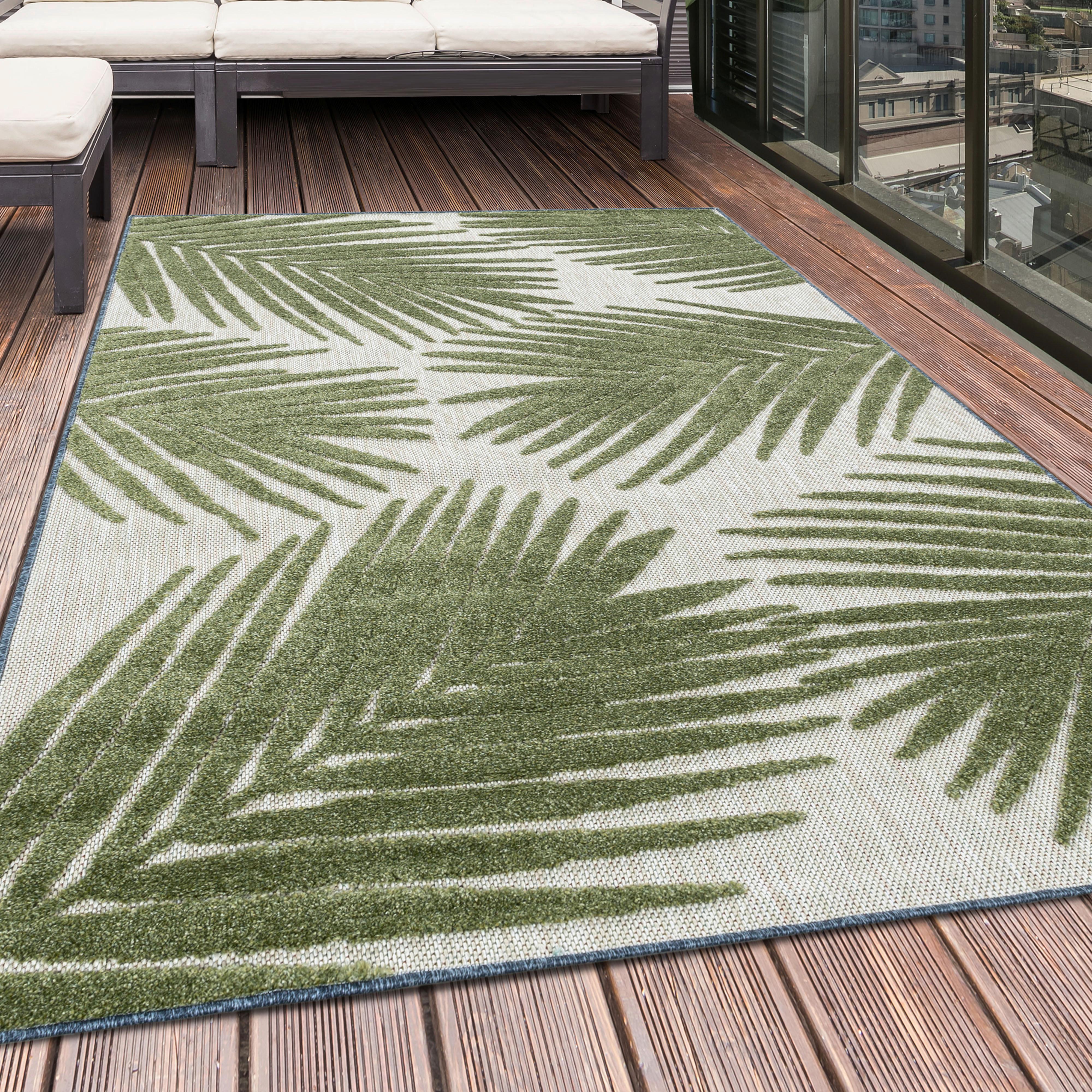 Flachwebeteppich Bahama Grün ca. 80x250 cm - Grün, Design, Textil (80/250cm) - Novel