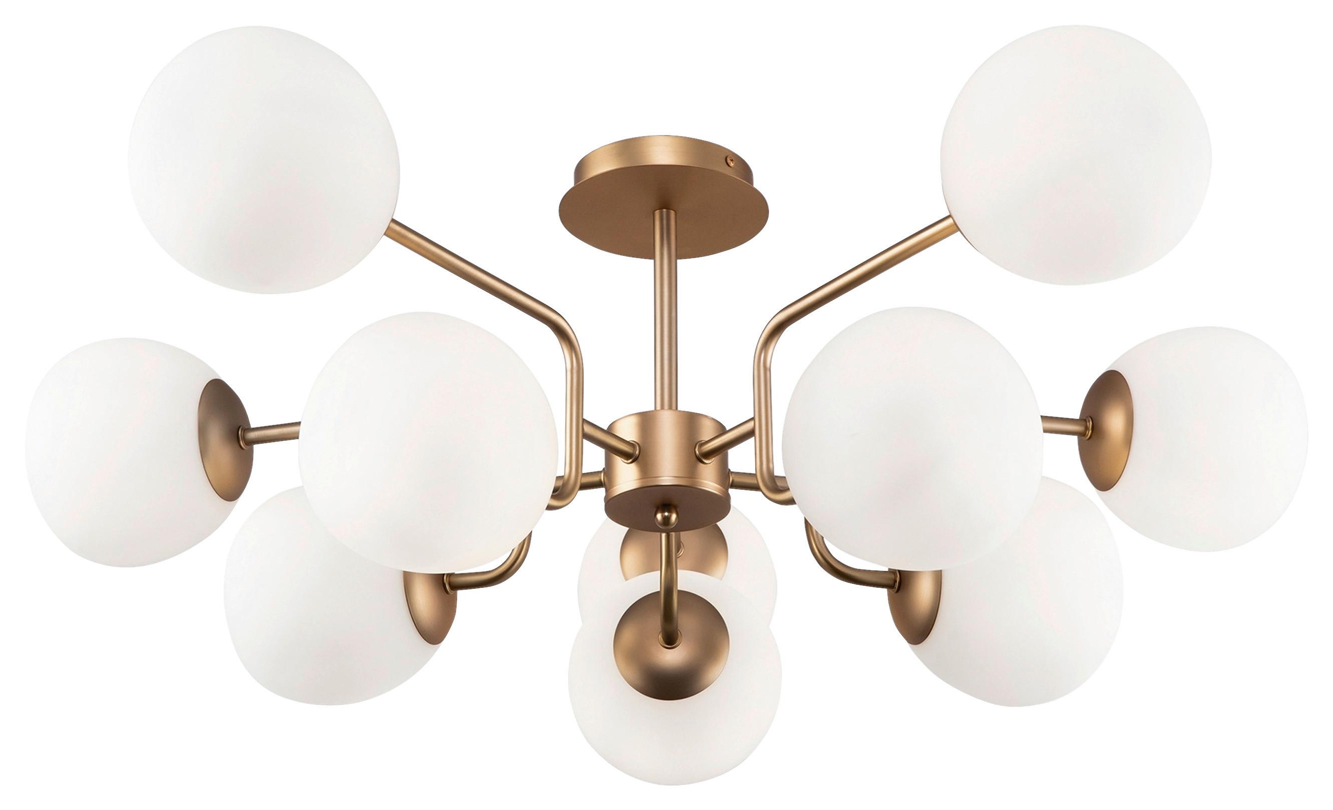 KRONLEUCHTER ERICH - Messingfarben, Trend, Glas/Metall (90,7/34/90,7cm) - MAYTONI