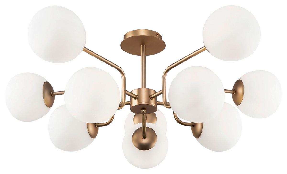 Kronleuchter Erich Messingfarben max. 40 Watt - Messingfarben, Trend, Glas/Metall (90,7/34/90,7cm) - MAYTONI