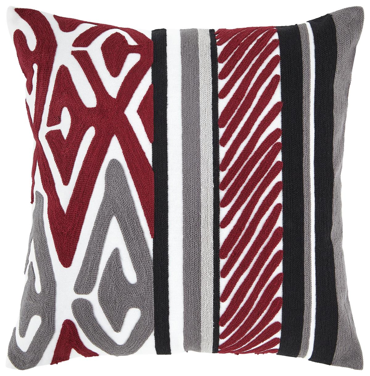 Kissenhülle Mary Stick ca. 45x45cm - Bordeaux/Multicolor, Modern, Textil (45/45cm) - Modern Living