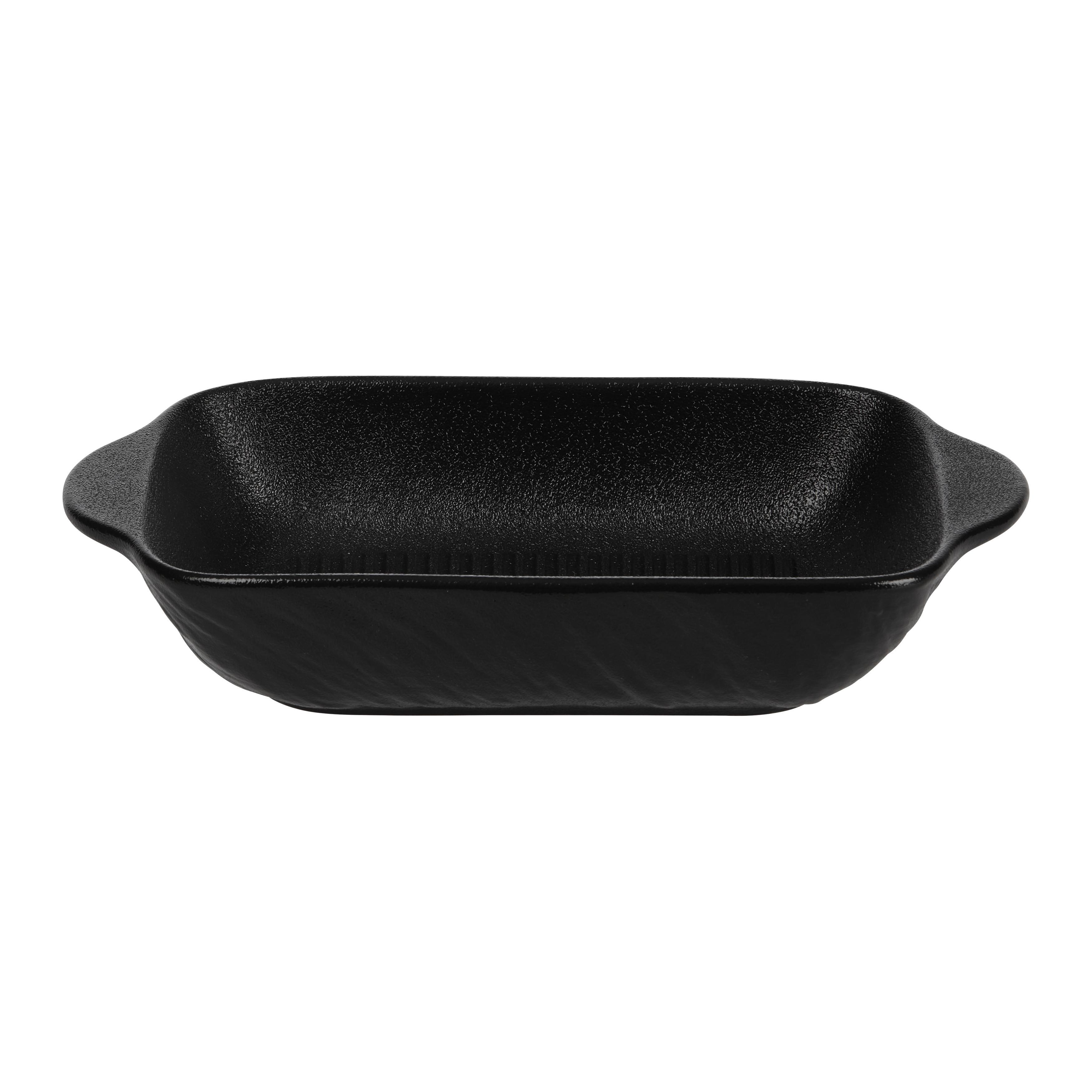 Auflaufform Ruki - S Schwarz - Schwarz, Konventionell, Keramik (19,5/13,1/4,5cm) - Mömax