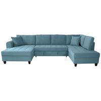 Canapea modulara MORITZ - albastru deschis, Trend, textil (155/324/178cm) - Modern Living