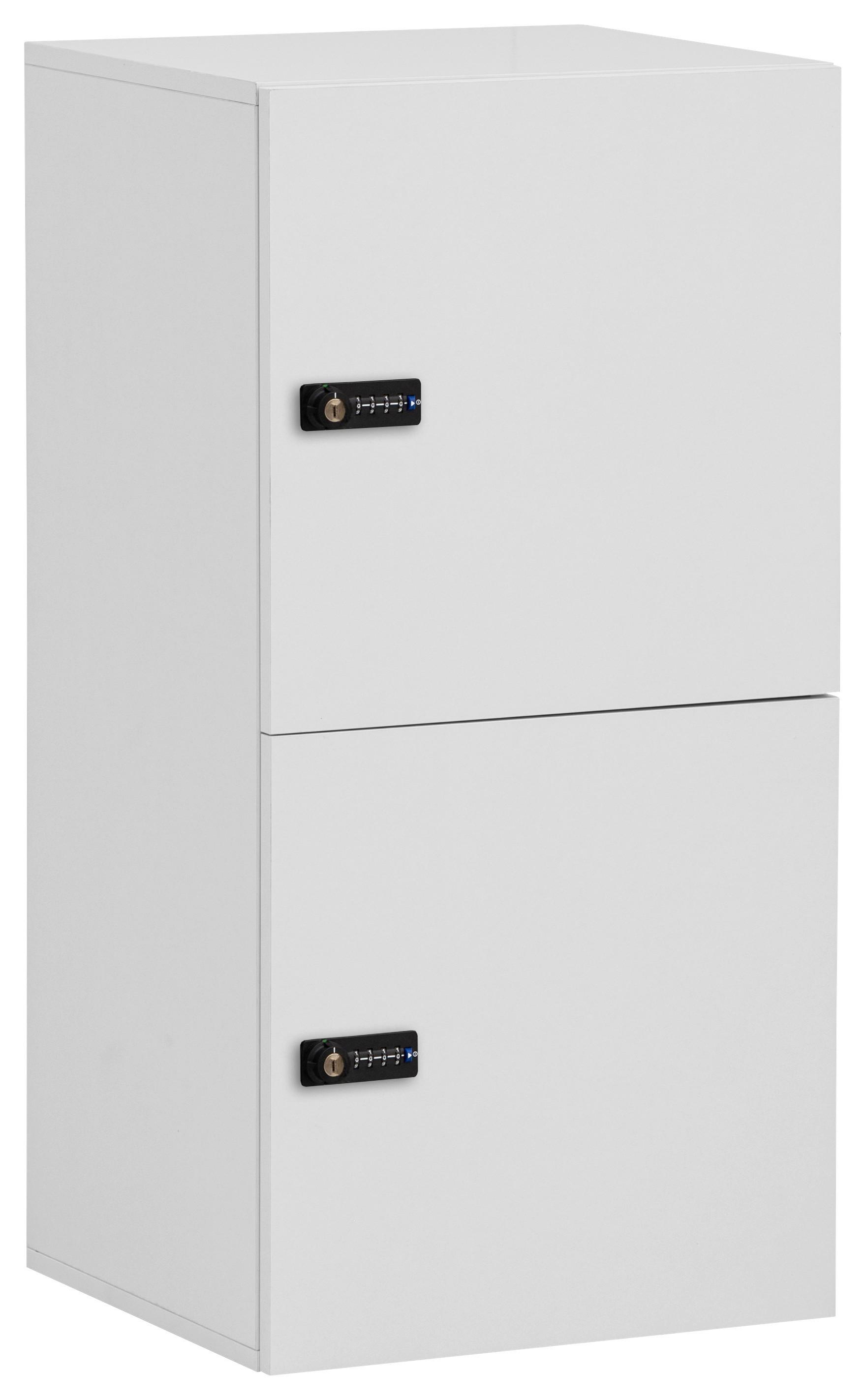 Garderobna Omara Locked, Bela - bela, Design (45,4/92,6/40,7cm) - MID.YOU