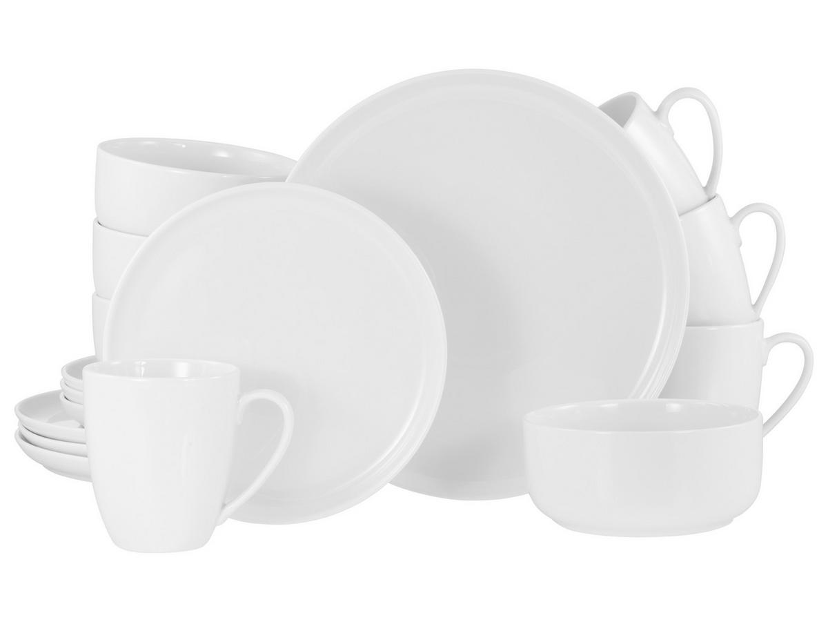 Kombinirani Servis Scandi White, 16-Delni - bela, Basics, keramika - Creatable