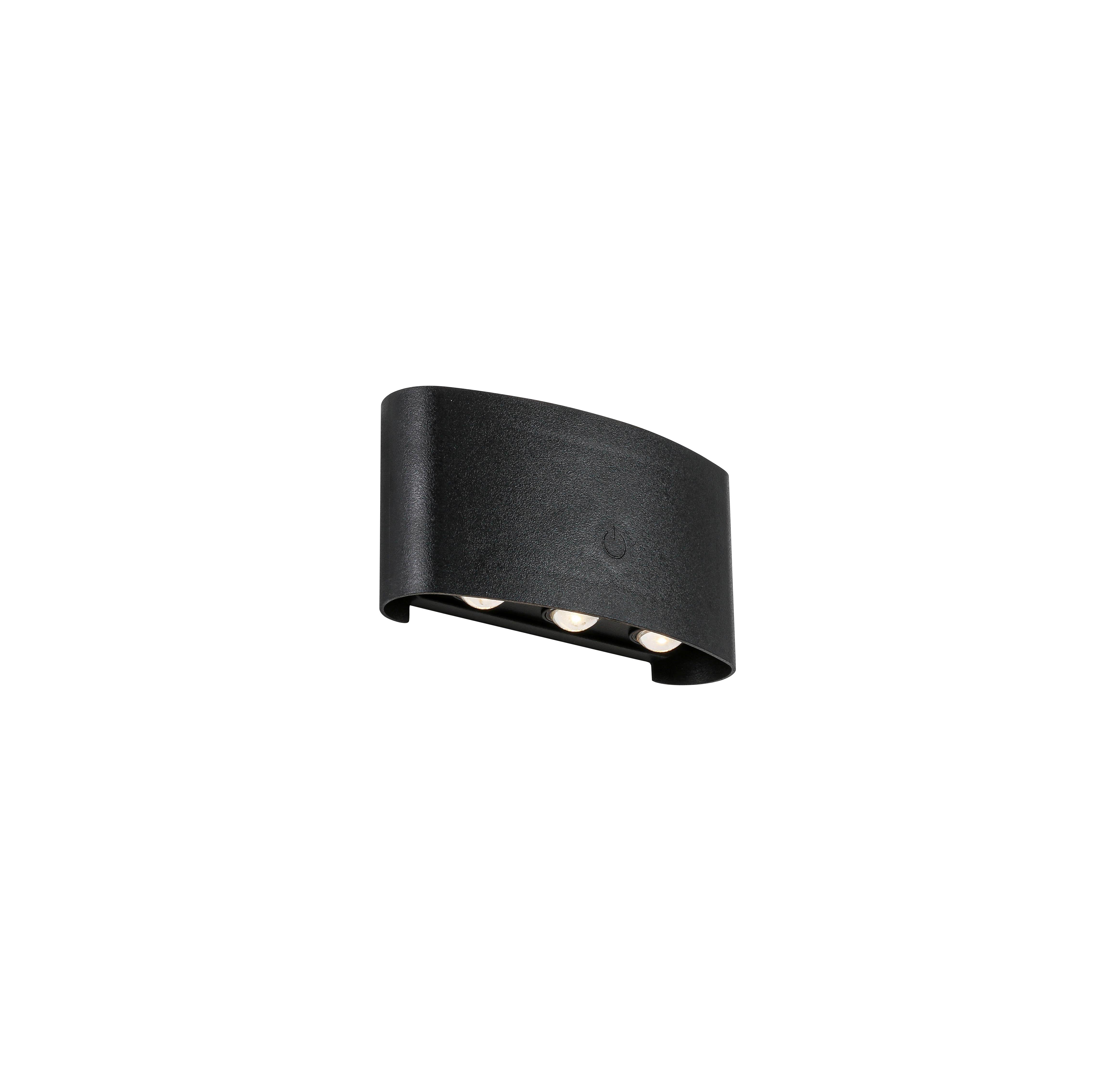 LED-Wandleuchte Beide Schwarz max. 2,5 Watt - Schwarz, MODERN, Kunststoff/Metall (5,25/17/8,5cm) - Mömax