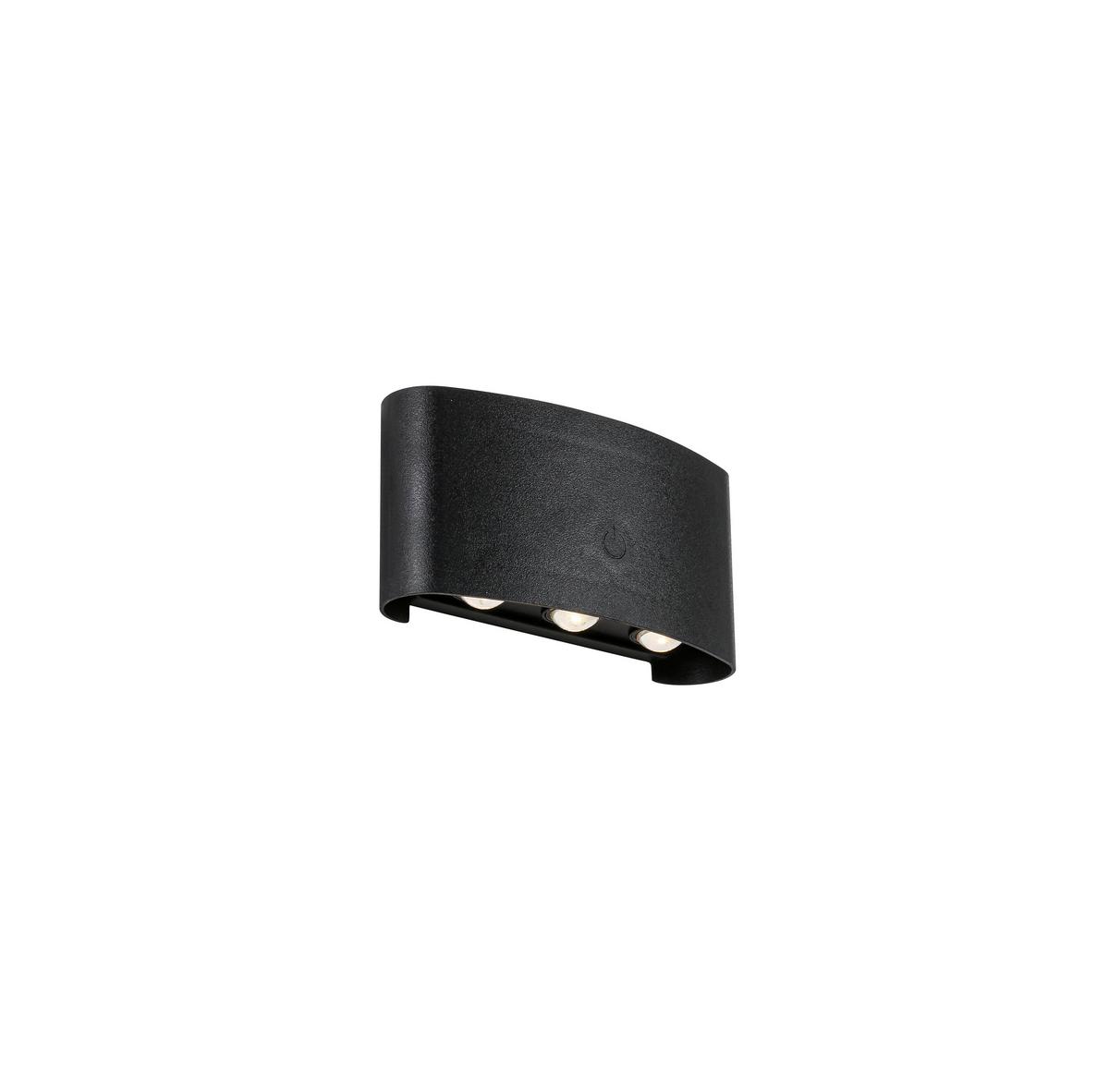 LED-Wandleuchte Beide Schwarz max. 2,5 Watt - Schwarz, MODERN, Kunststoff/Metall (5,25/17/8,5cm) - Mömax