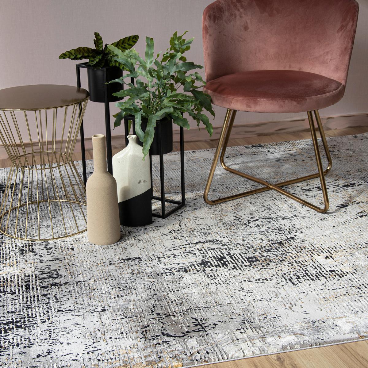Webteppich My Jewel Of Obsession - Grau, Konventionell, Textil (140/200cm)