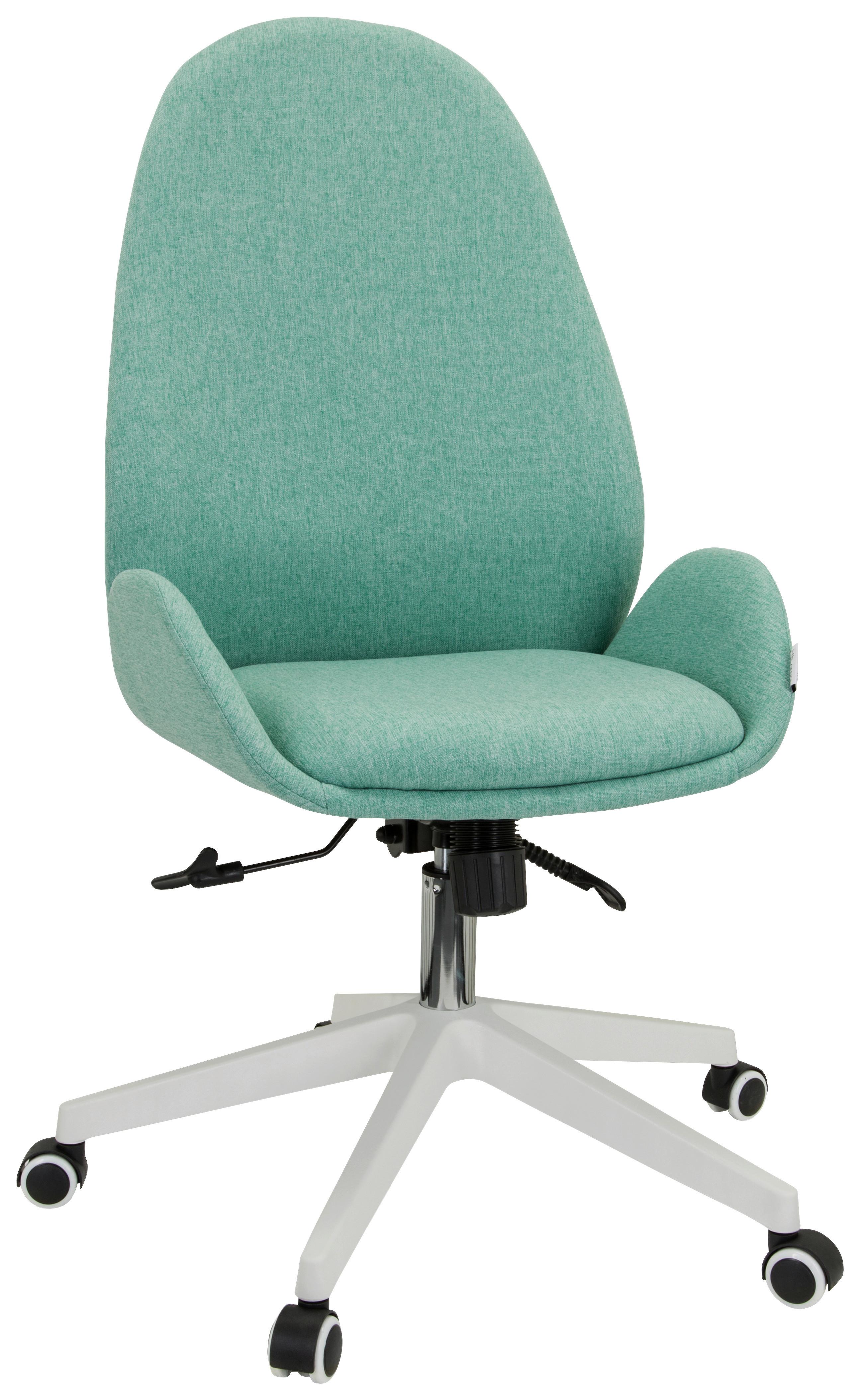 Vrtljivi Stol Avea I, Meta Zelena - bela/metino zelena, Basics, umetna masa/tekstil (56/104/58cm) - MID.YOU