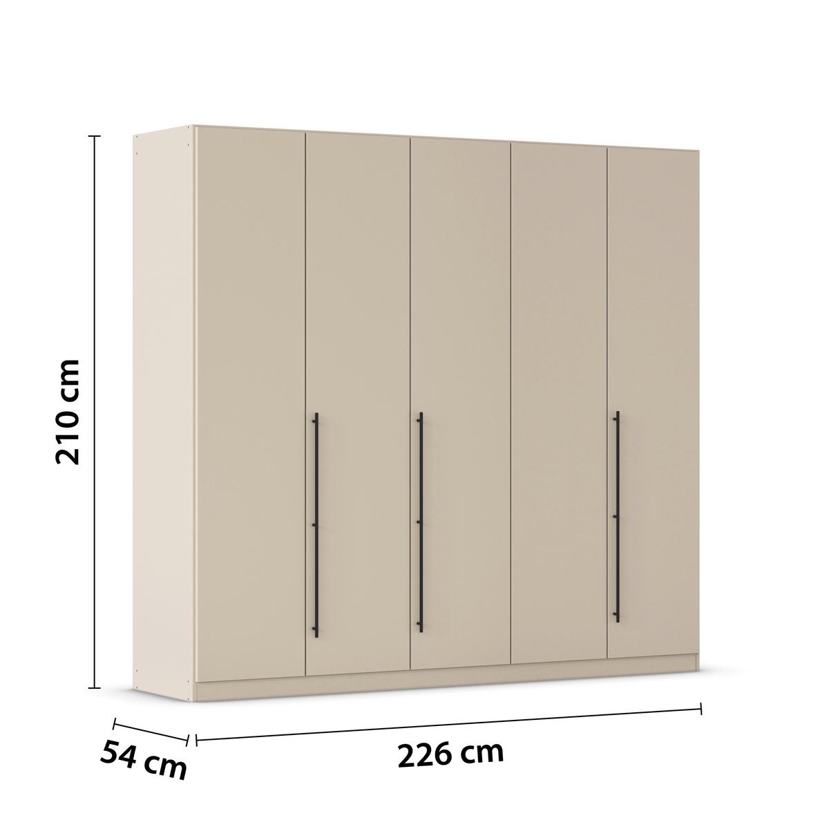 Șifoner Safari - gri/șampanie, Konventionell, material pe bază de lemn (226/210/54cm)