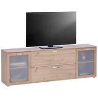 Tv Komoda Xeno - hrast Artisan, Moderno, staklo/drvni materijal (180/62/37cm) - Modern Living