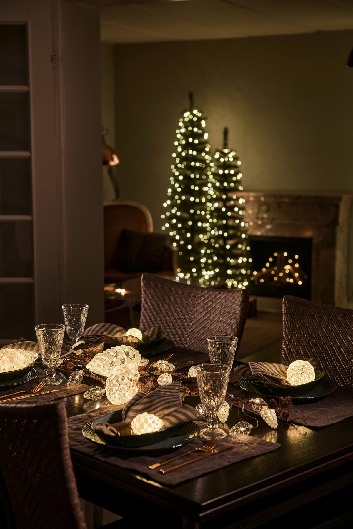 DEKORACJA ŚWIETLNA LED 56550 CELINA GLASZAPFEN - biały/przezroczysty, Konventionell, szkło (8cm)