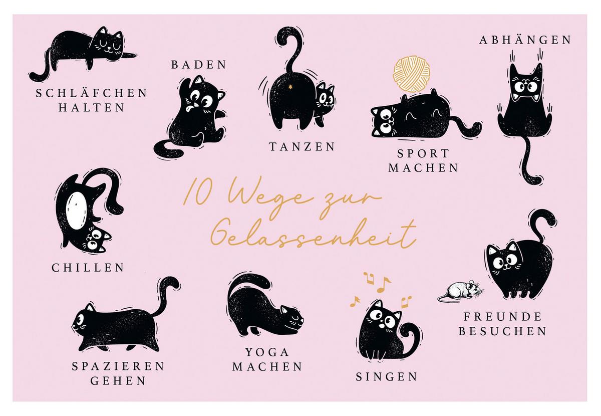 Postkarte Edelschwarz Multicolor - Basics, Papier (17,5/12cm)