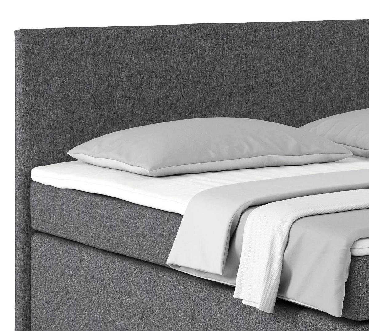 Boxspring Krevet Nero - siva/boje kroma, Konvencionalno, tekstil/metal (180/200cm) - Best Price