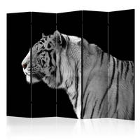 Paravan White Tiger I, 5-Delni, Dvostranski - črna/bela, Basics, tekstil/les (225/172/3cm) - artgeist