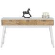 Konsole Weiß/Naturfarben - Naturfarben/Weiß, ROMANTIK / LANDHAUS, Holz (140/75/35cm) - PREMIUM LIVING