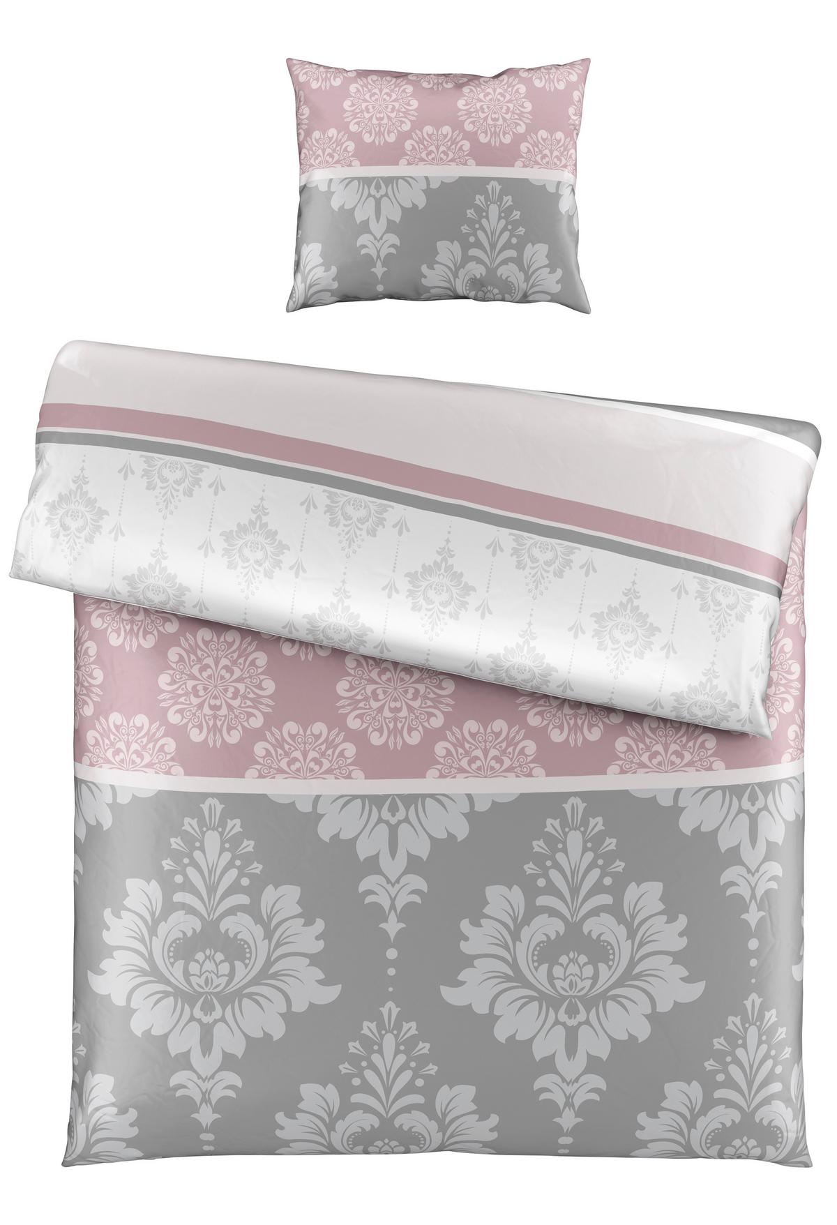 BETTWÄSCHESET YVONNE - Rosa, Konventionell, Textil (160/210cm) - Modern Living