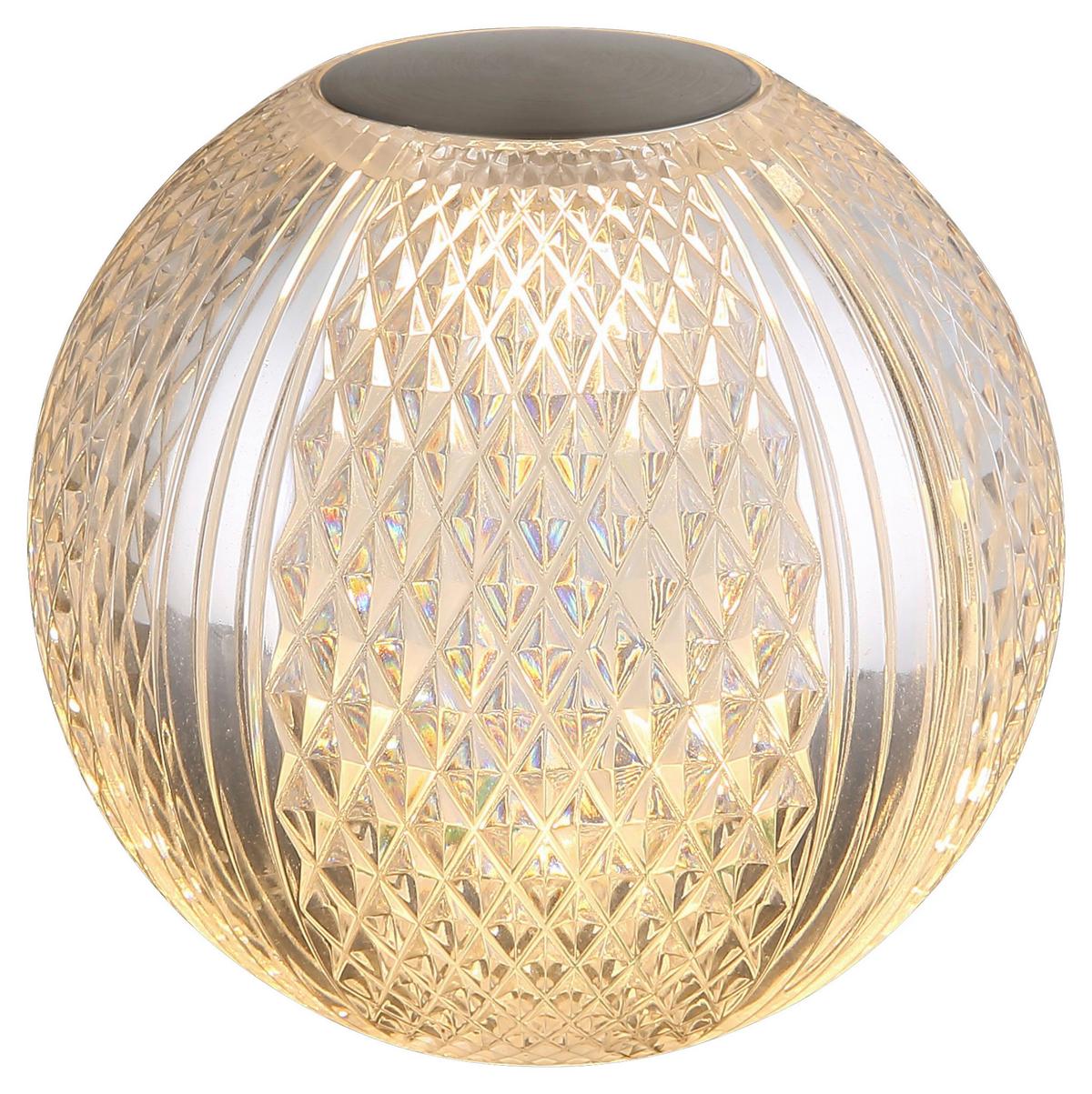 Akku-tischleuchte Transparent Max. 2 Watt - Klar/Transparent, Design, Kunststoff (12/12/11,2cm) - Globo