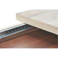 Esstisch Eiche - Edelstahlfarben/Eichefarben, MODERN, Holzwerkstoff/Metall (120-160/77/80cm) - Mömax modern living