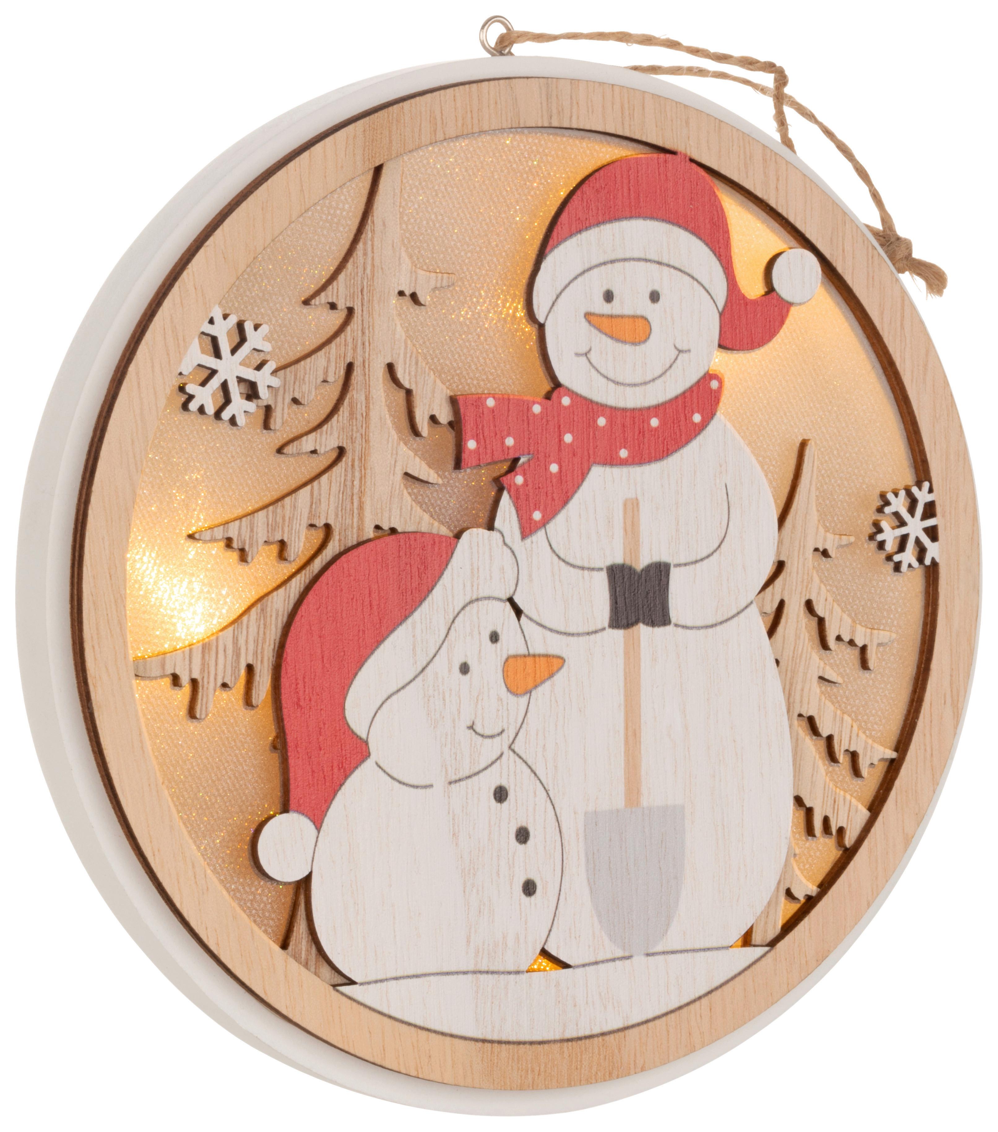 Okrasna Led-svetilka Roi -Paz- - rdeča/črna, Konvencionalno, umetna masa/les (16,5/2cm) - Modern Living