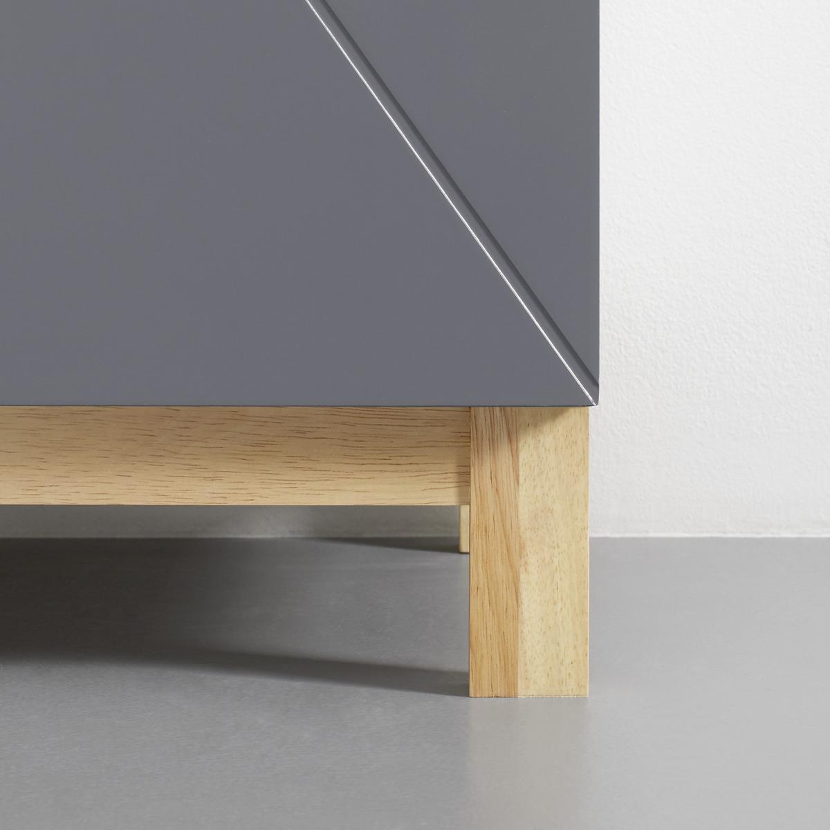 Unterschrank Rocco Grau ca. 42,6x90x35 cm - Naturfarben/Weiß, MODERN, Holz (42,6/90/35cm) - Bessagi Home