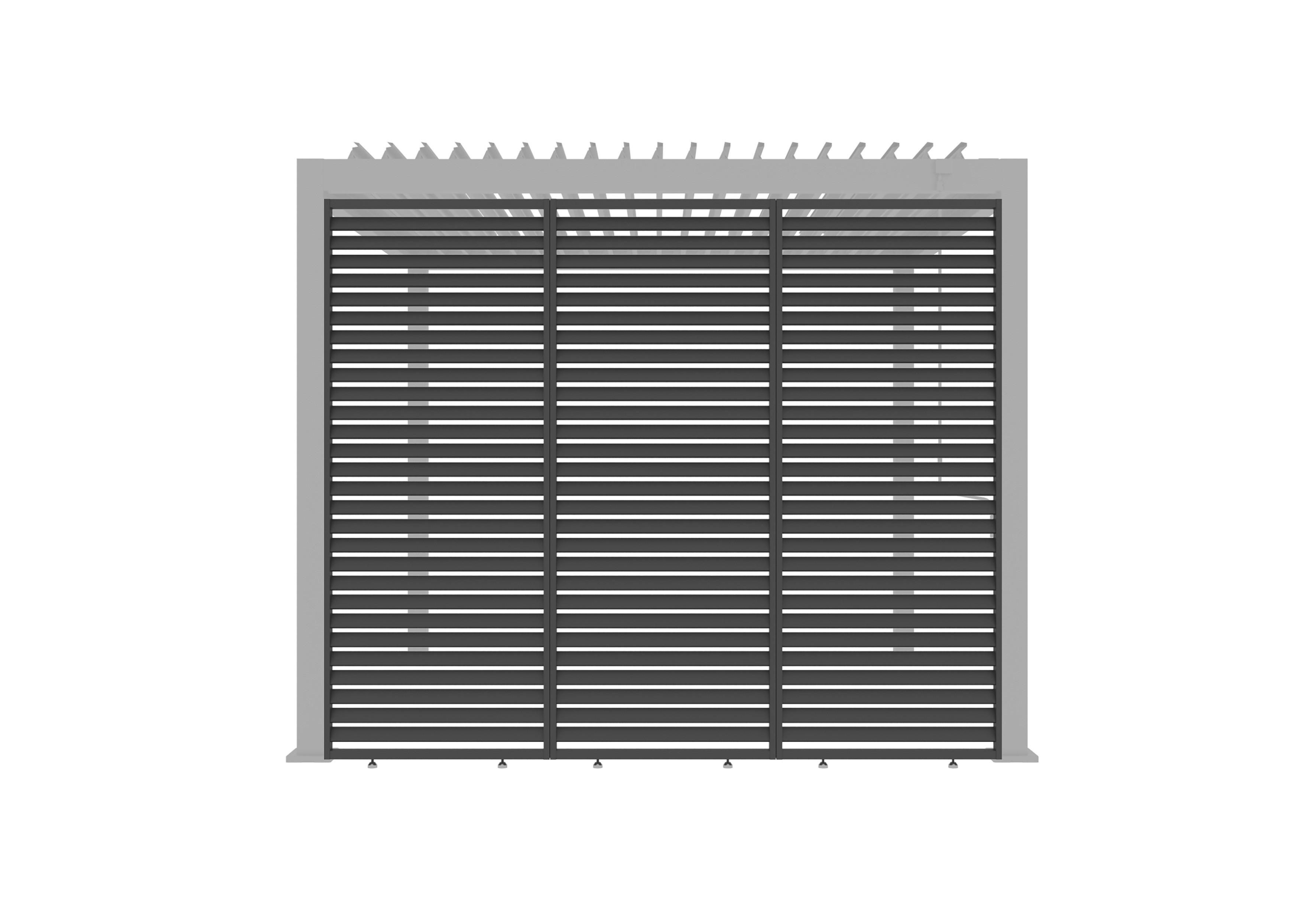 Stranski Del Za Pergolo Core, Antracit, 93cm - antracit, Basics, kovina (92,5/234/4cm) - Gardenson