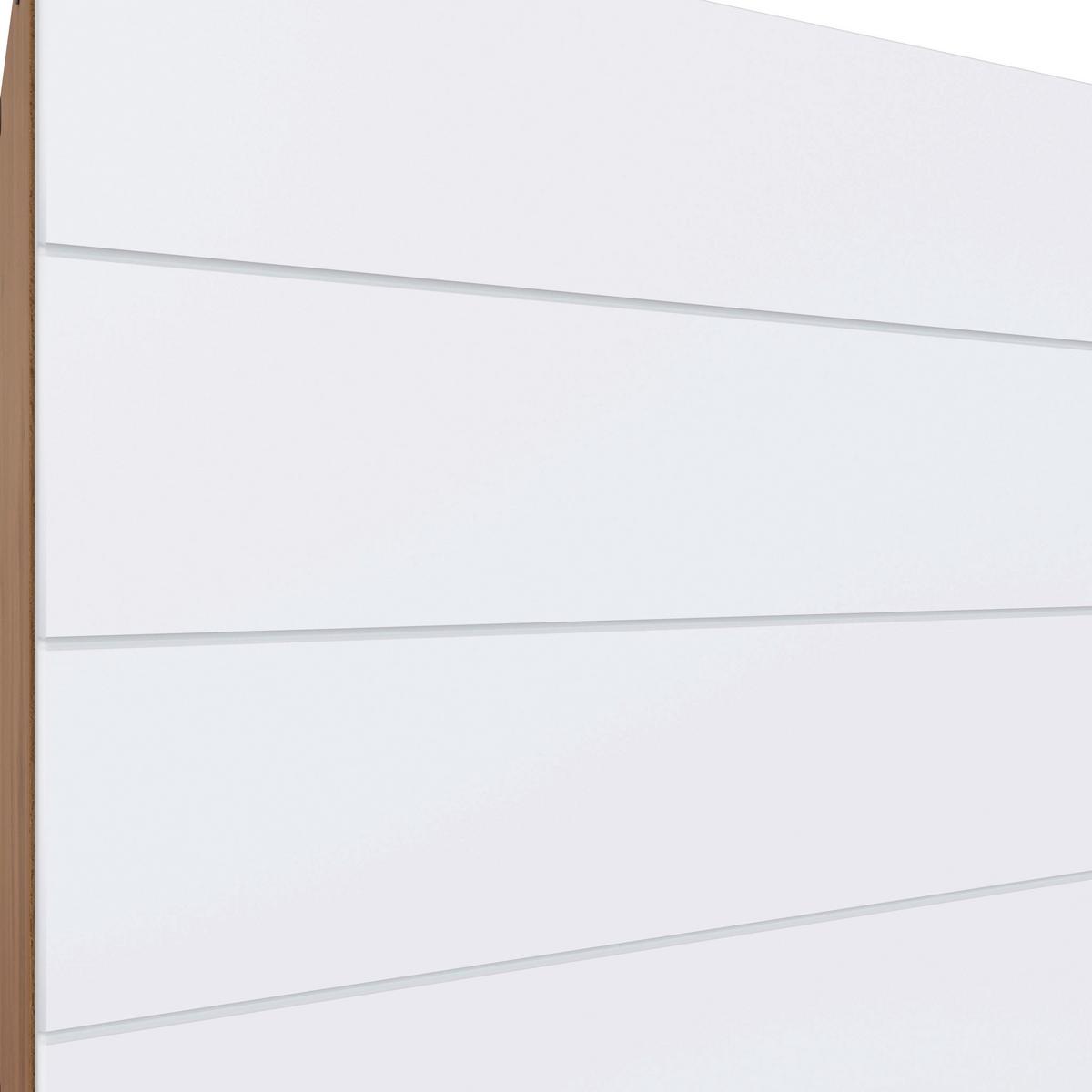 Küchenblock Florenz ohne Geräte ca. 240 cm Weiß/Eiche - Eiche Wotan/Weiß, Design, Holzwerkstoff/Metall (240cm) - Held