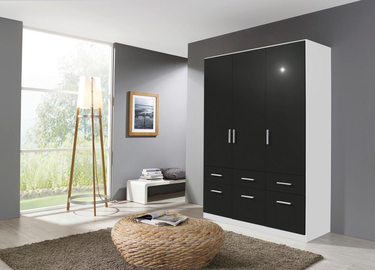 Ormar S Klasičnim Vratima Berlin - bijela/siva, Moderno, drvni materijal/plastika (136/197/54cm) - Modern Living