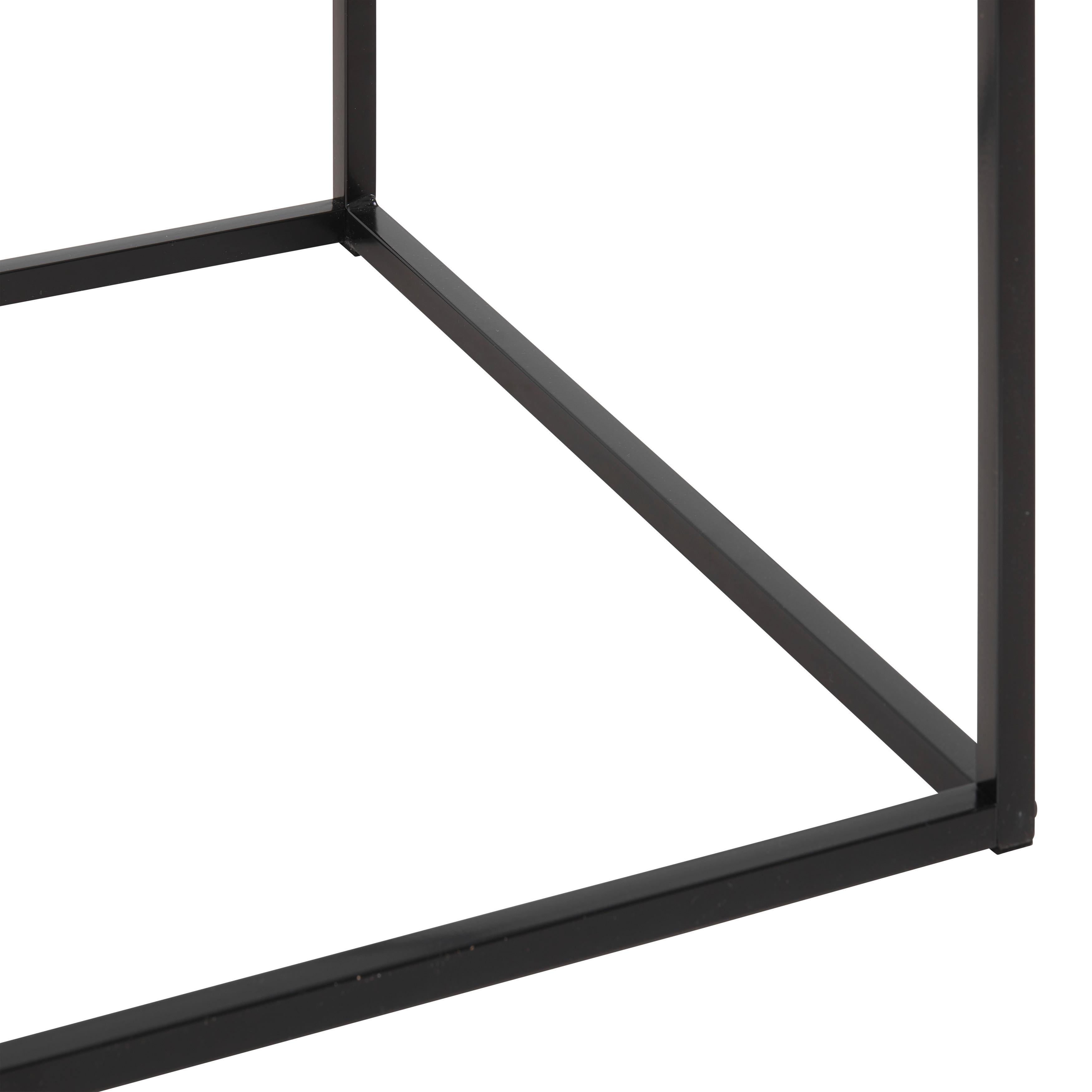 SOFFBORD KUBO -BASED- - svart, Modern, metall/glas (60/60/38cm) - Based
