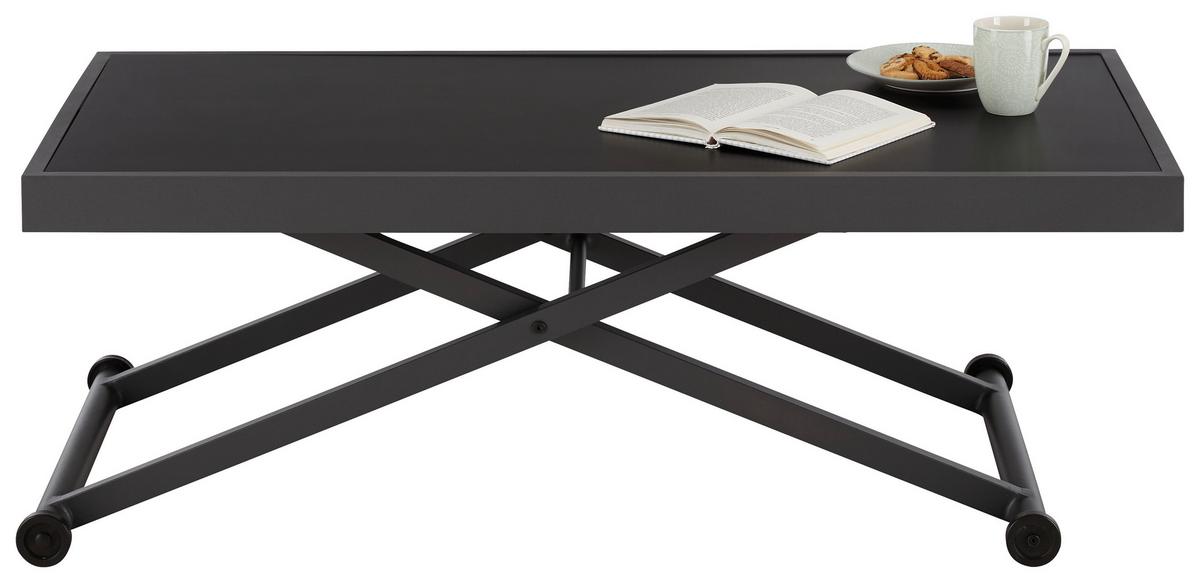 Gartentisch Moskau 2 Anthrazit ca. 120x70x64cm - Anthrazit, Glas/Metall (120/45-70/64cm) - Mömax