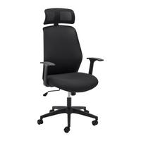 Pisarniški Stol Patrizia, Črna - črna, Design, umetna masa/tekstil (66/117-124/63cm) - Mömax