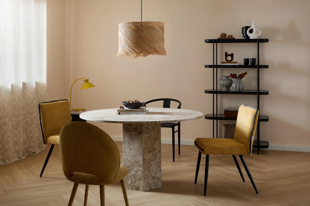 KRZESŁO LAVIK - żółty, Modern, metal/drewno (50/87/58,5cm) - Livetastic