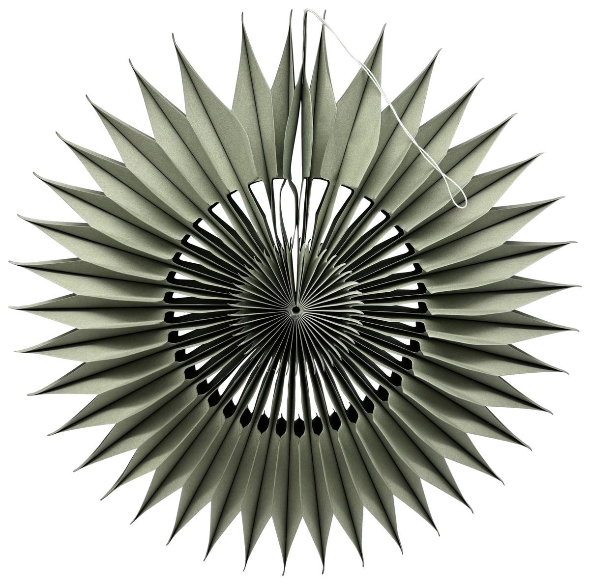 Dekostern Jolie Hellgrau Ø ca. 20cm - Hellgrau, KONVENTIONELL, Papier (20cm) - Mömax