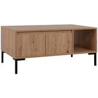 STOLIK KAWOWY KORSIKA 55B - czarny/dąb artisan, Design, materiał drewnopochodny/metal (100/60/43cm) - MID.YOU