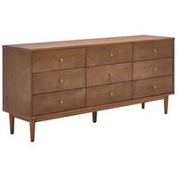 KOMODA SZEROKA SIDEBOARD - kolor orzecha włoskiego/kolor złoty, Lifestyle, materiał drewnopochodny/metal (148/74/40cm) - MID.YOU