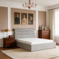 Tapecirani Krevet Sienna - svijetlo siva/crna, Lifestyle, drvo/metal (120/200cm) - Based