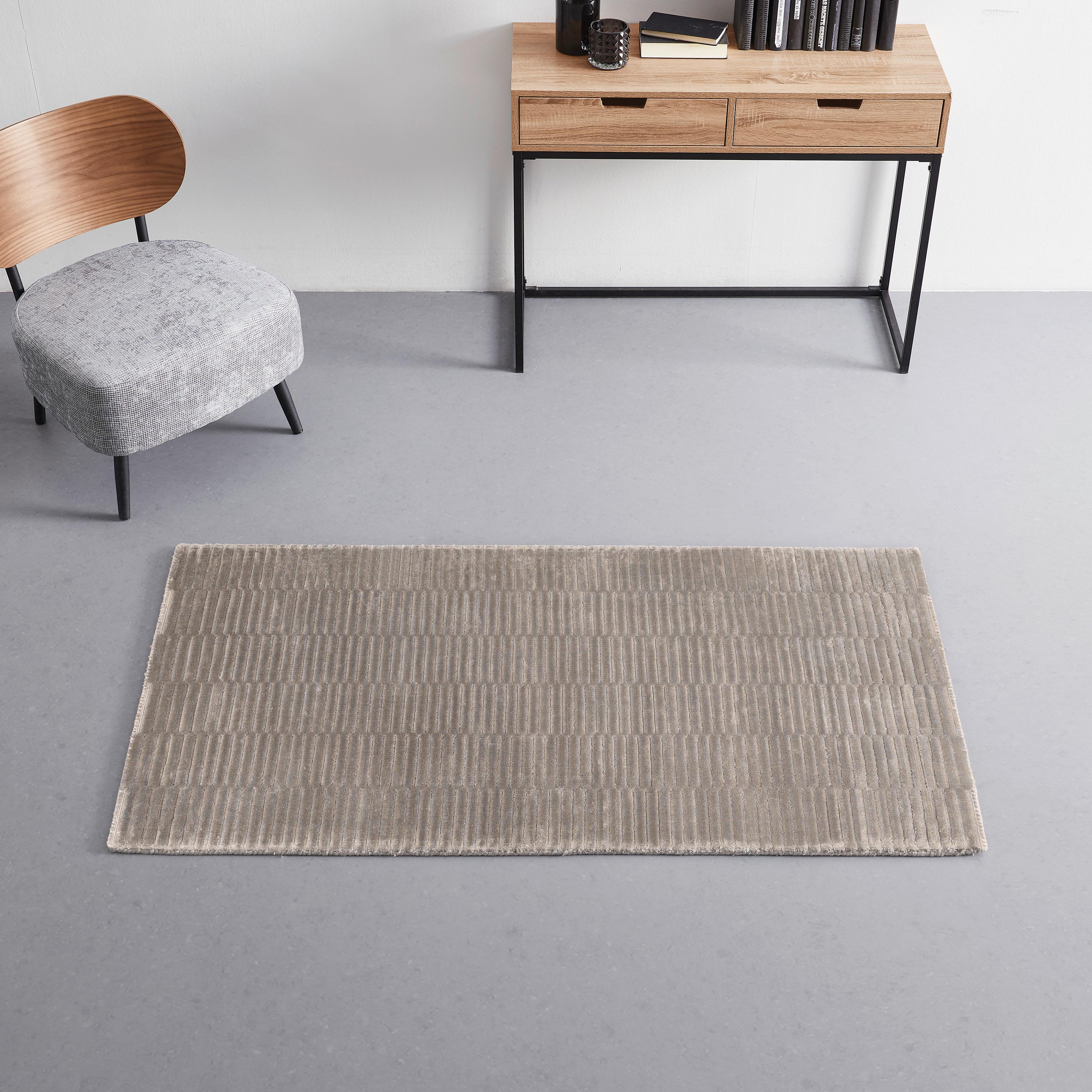 Teppich Calma in Grau ca. 80x150cm - Grau, MODERN, Textil (80/150cm) - Bessagi Home