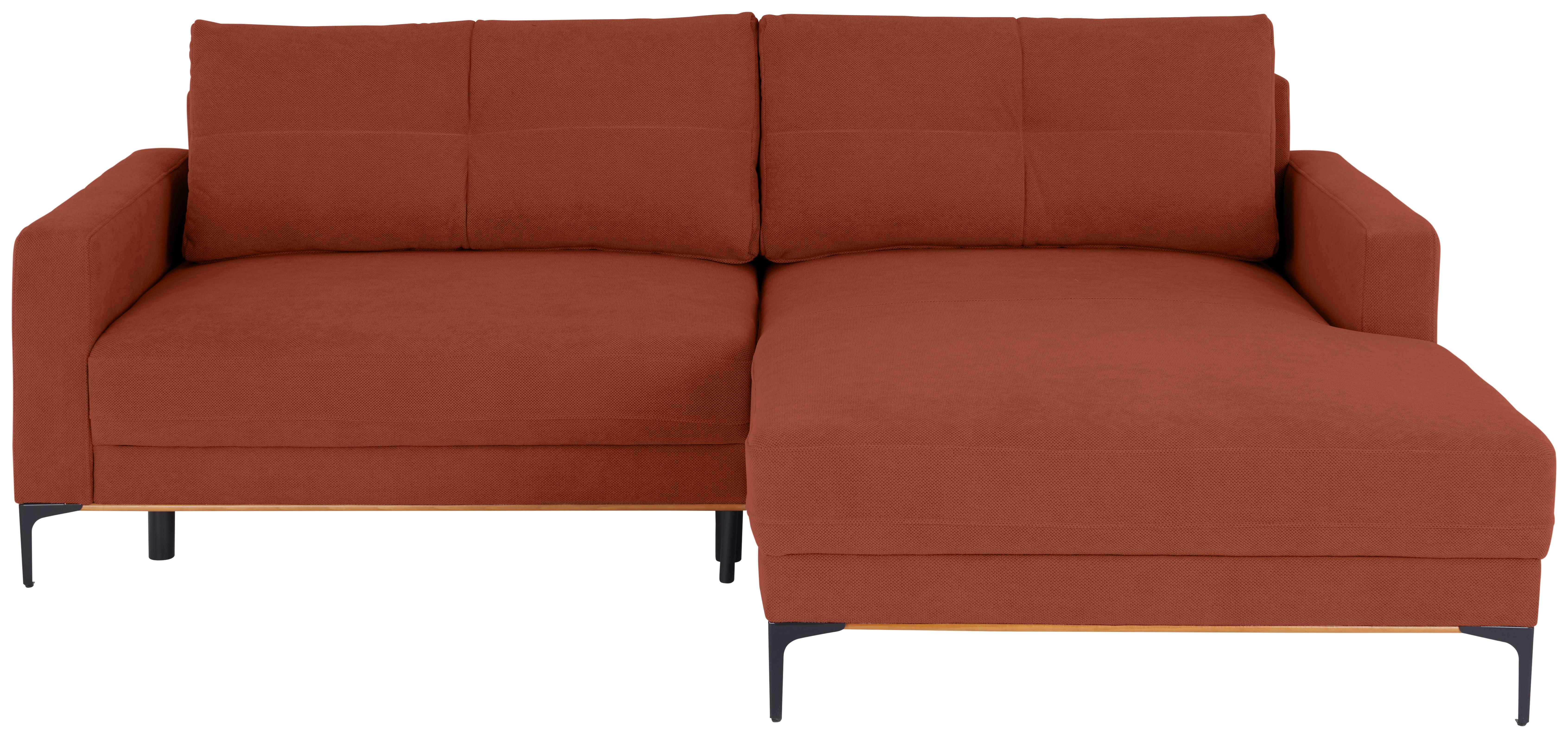 Kutna Garnitura Bergamo - boje hrđe/crna, Moderno, tekstil/metal (238/162cm) - Ondega