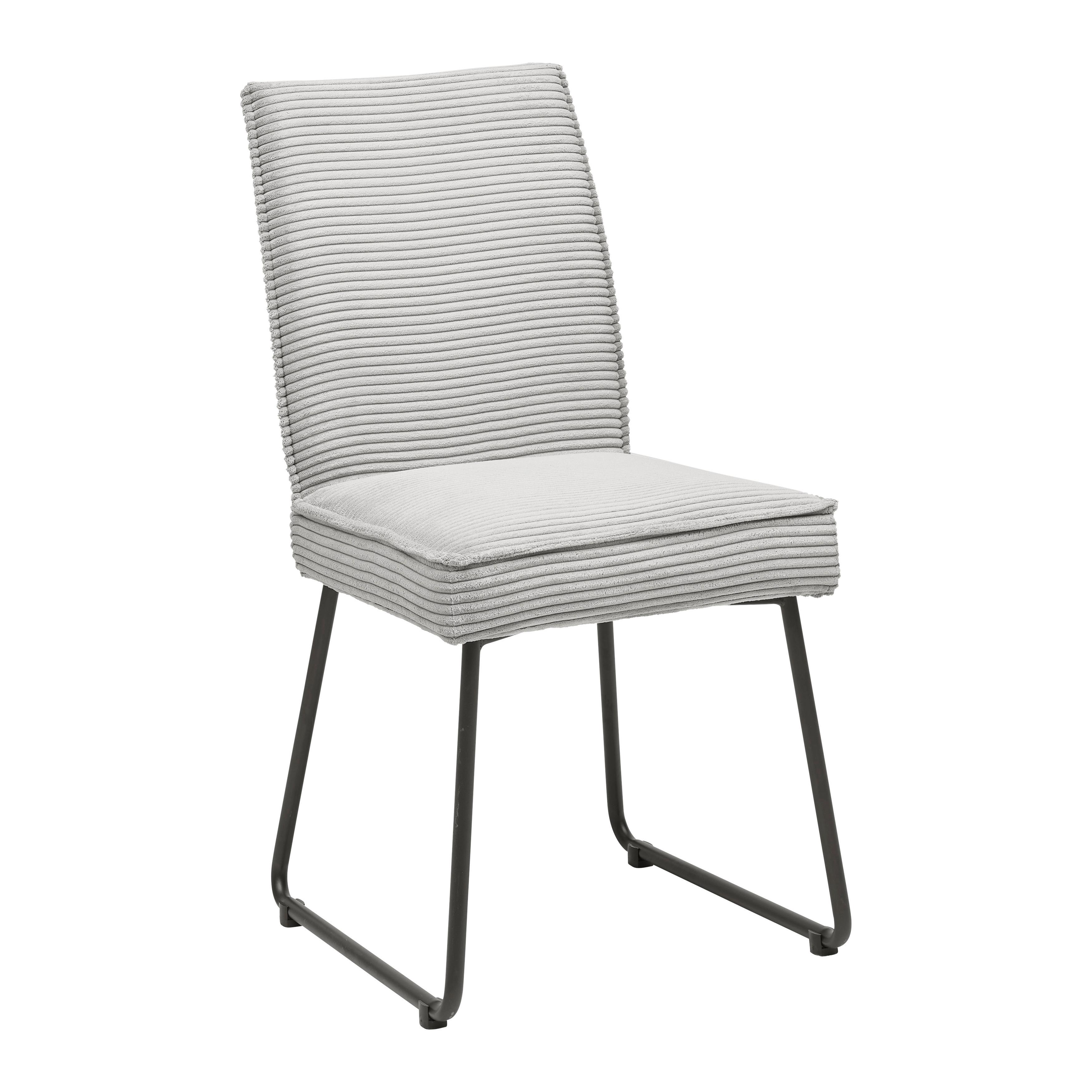 Stuhl Cora in Grau - Schwarz/Grau, MODERN, Textil/Metall (47/90/60cm) - Mömax