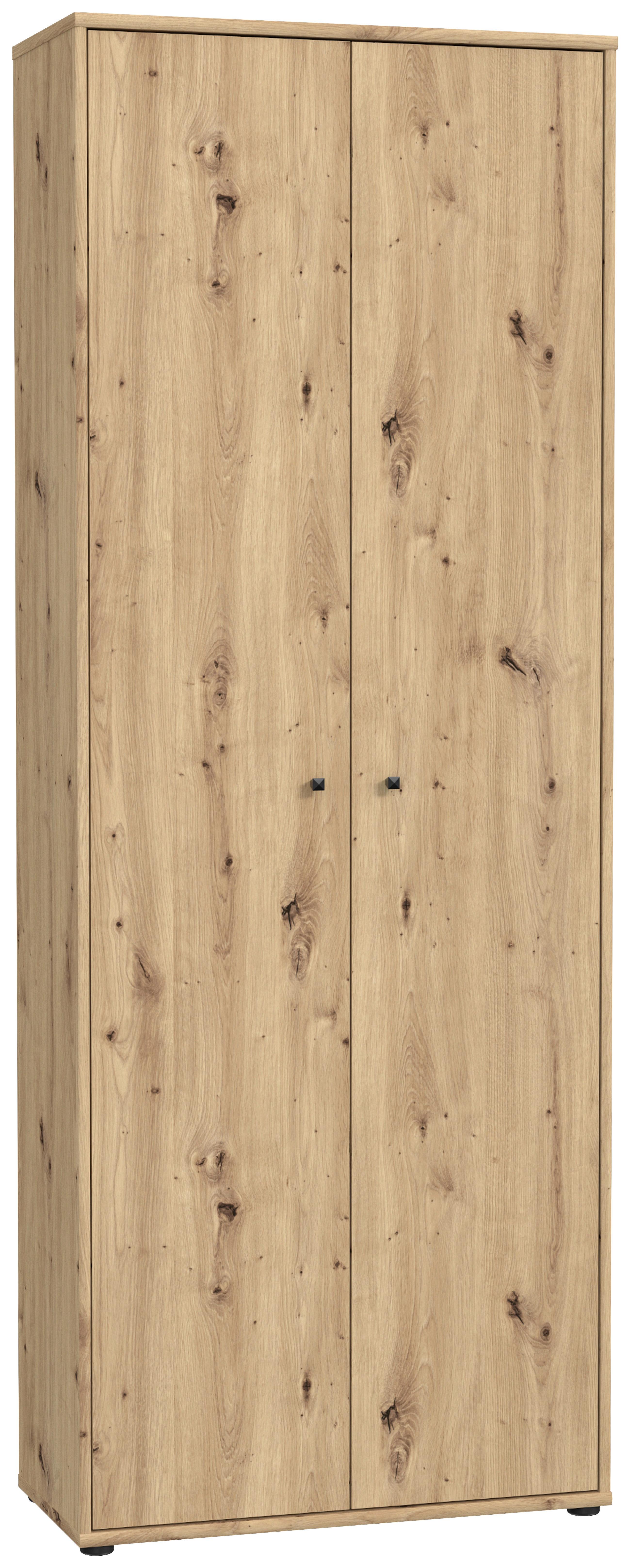 Omara S Klasičnimi Vrati Tempra 2, Barva Hrasta - hrast artisan, Design, leseni material (73,7/197,5/34,8cm)