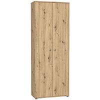 Omara S Klasičnimi Vrati Tempra 2, Barva Hrasta - hrast artisan, Design, leseni material (73,7/197,5/34,8cm)