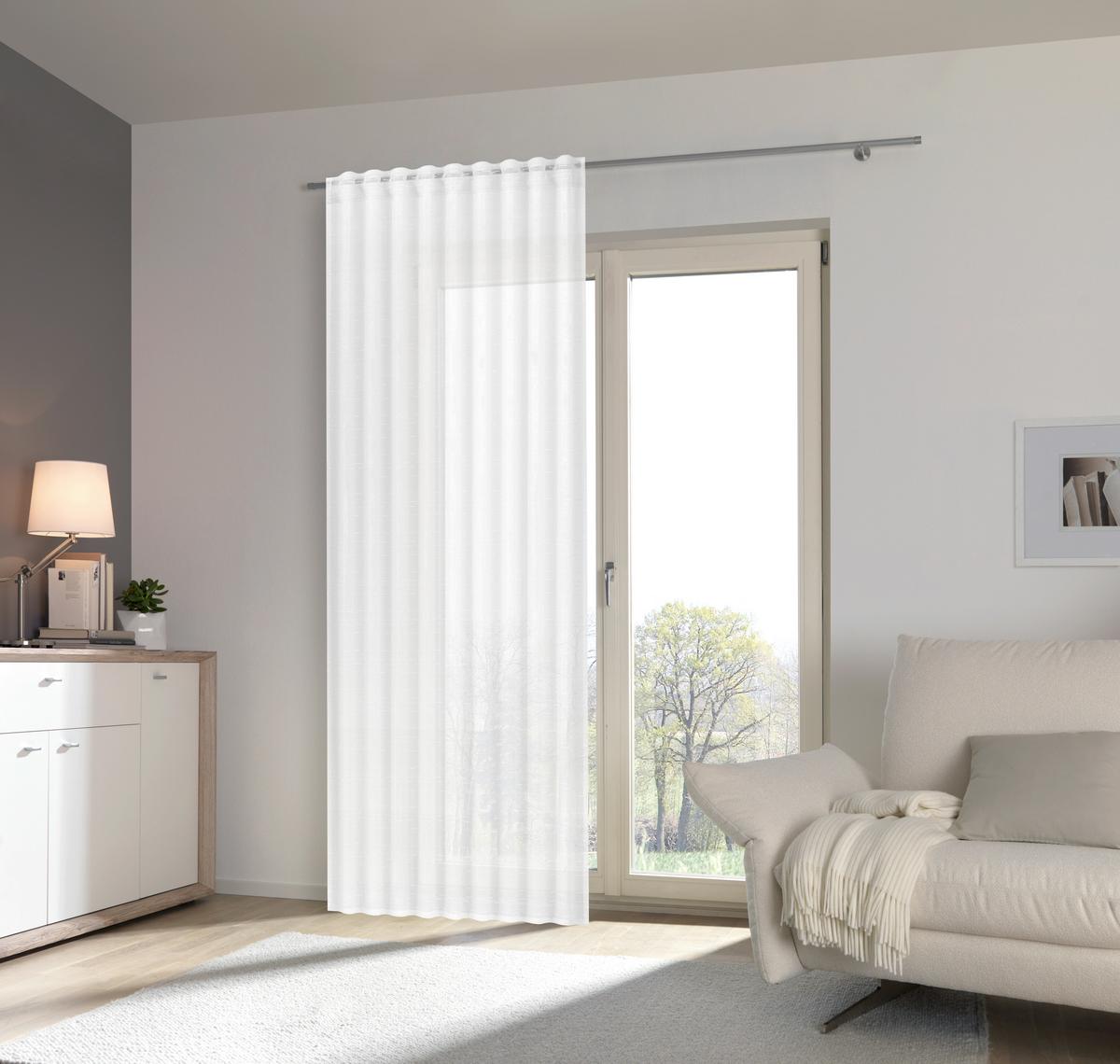 ZASŁONA GOTOWA STICK - biały, Design, tkanina (140/245cm) - Esposa