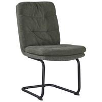 Stuhl Nova Grün - Schwarz/Grün, MODERN, Textil/Metall (48/91/66cm) - Premium Living